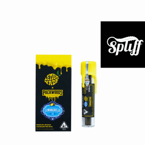 Lemonchello x Packwoods Infused Hybrid Pre-Roll 2.25g with vibrant yellow packaging and premium design available at Spliff Nation Dispensary in Los Angeles