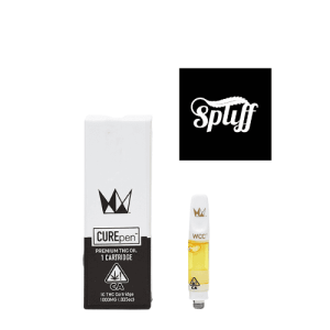 THC oil cartridge for medical and recreational use at Spliff Nation Dispensary dispensary.