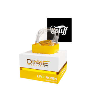 Live Rosin cannabis concentrate in a glass jar at Spliff Nation Dispensary.