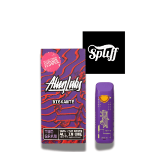 Vape pen and edible packaging at Spliff Nation Dispensary dispensary in DC.