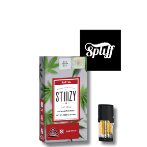 Stiiizy Blue Dream THC vape pod for sativa effects, premium cannabis concentrate.