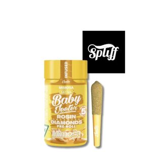 Baby Jeeter Mimosa rosin diamonds infused pre-roll 5-pack at Spliff Nation Dispensary Los Angeles
