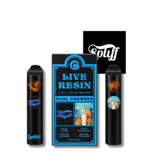 Cookies Blue Suede x Dying Dreaming 2g dual-chamber disposable vape in Los Angeles