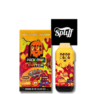 Pack Man Switch Yellow Melonz x Candy Supreme 2g disposable vape in Los Angeles